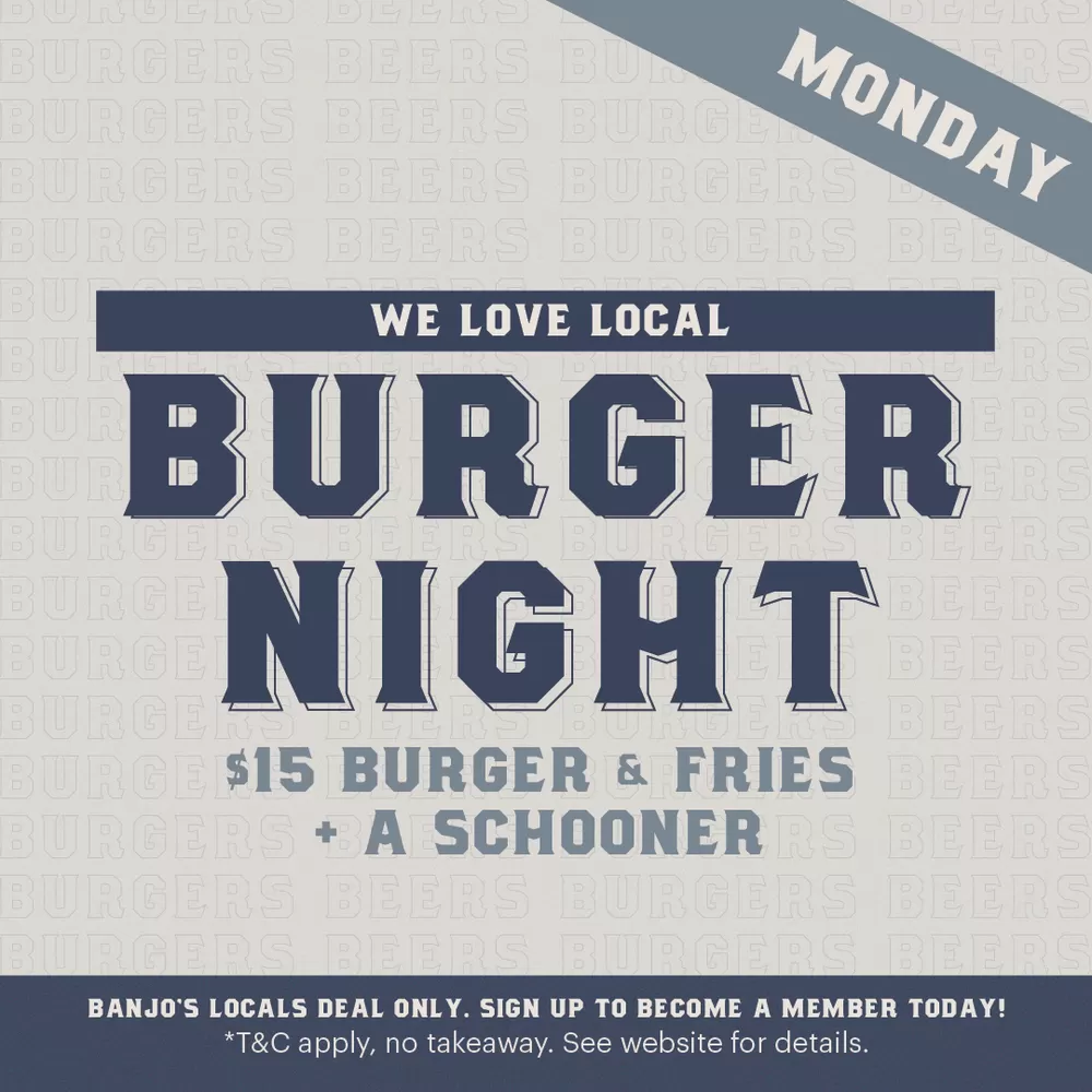 Burger Night - $15 Burger + Fries + Beer image