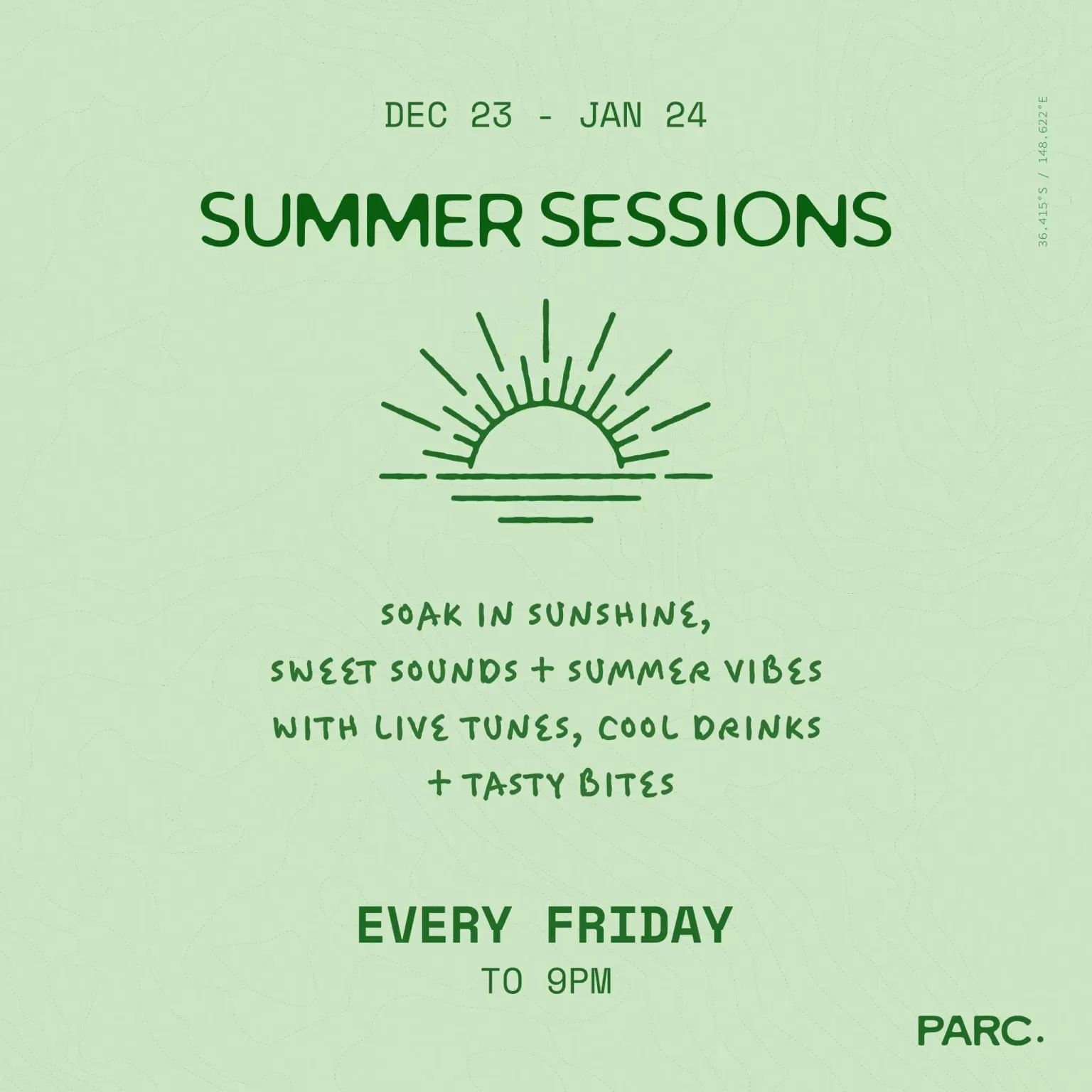 Your ticket to unforgettable Fridays, join PARC for our Summer Sessions!   image