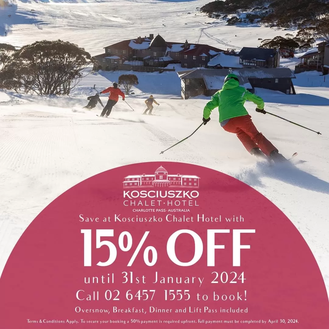15% off at the Kosciuszko Chalet Hotel image